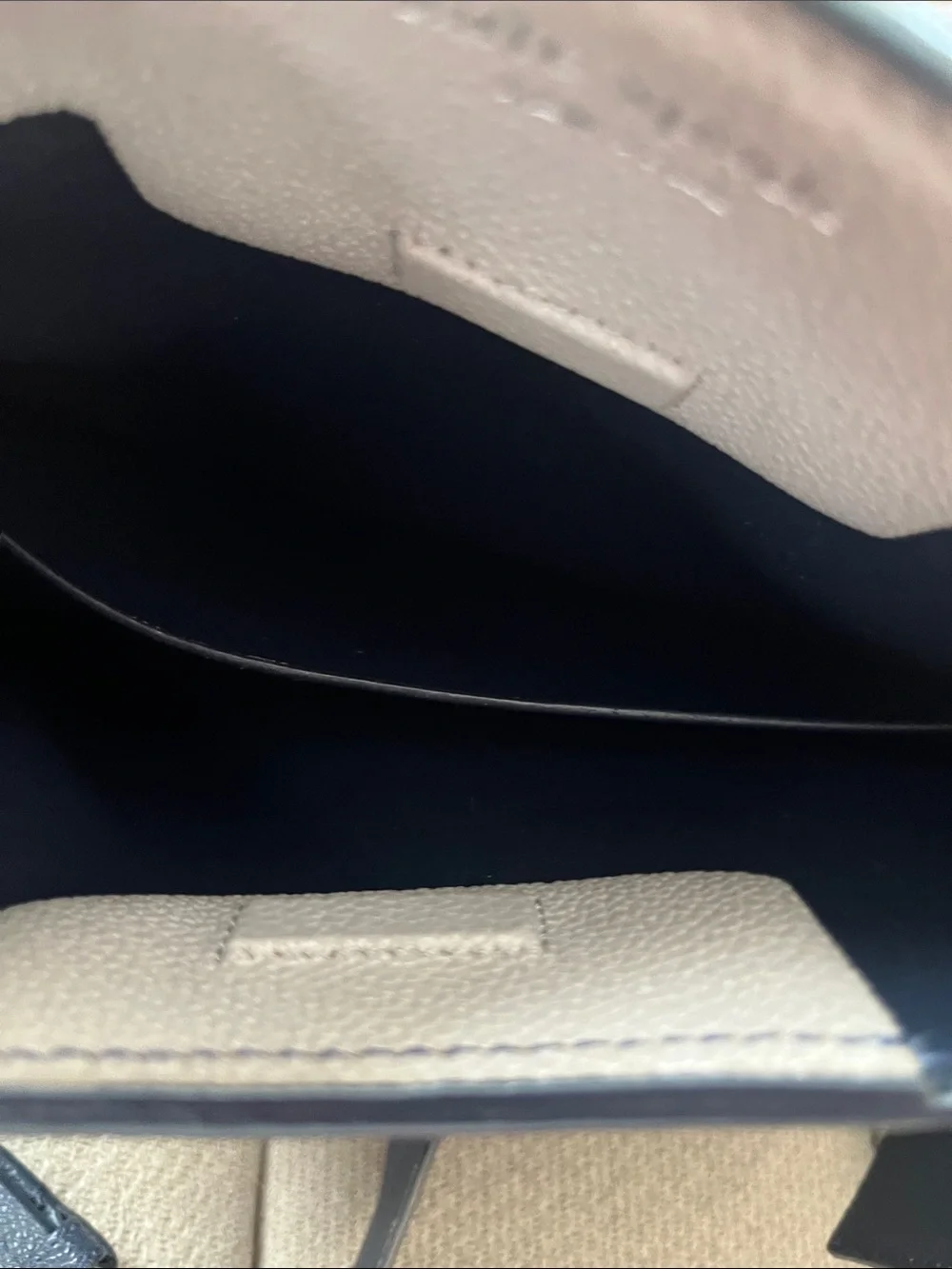 kate spade gray and navy pebbled leather crossbody bag